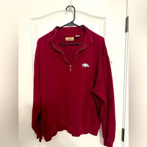 Vintage Razorback Quarter Zip Sweater